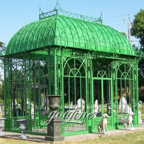 Large outdoor steel wrought iron 10×10 gazebo for sale