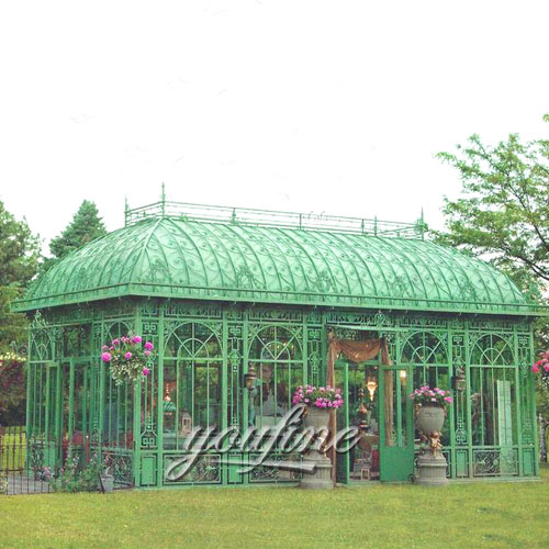 Large outdoor steel wrought iron backyard gazebo for sale