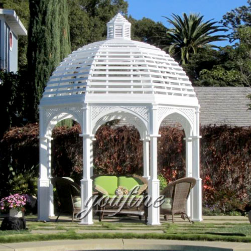 Outdoor round 10×10 metal small garden white gazebo for sale