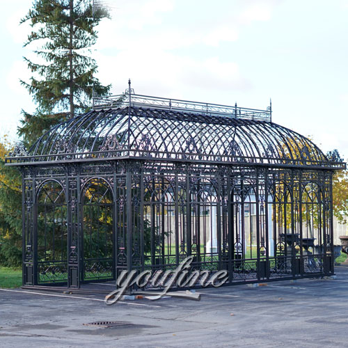 Best price large outdoor garden wrought iron metal roof gazebo for sale