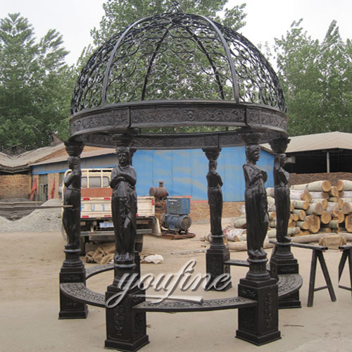 Buying small outdoor garden round metal steel roof gazebo with best price