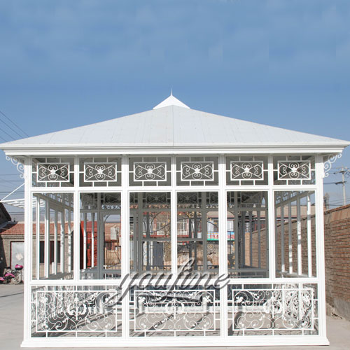 Outdoor large garden decor metal white gazebo with best price