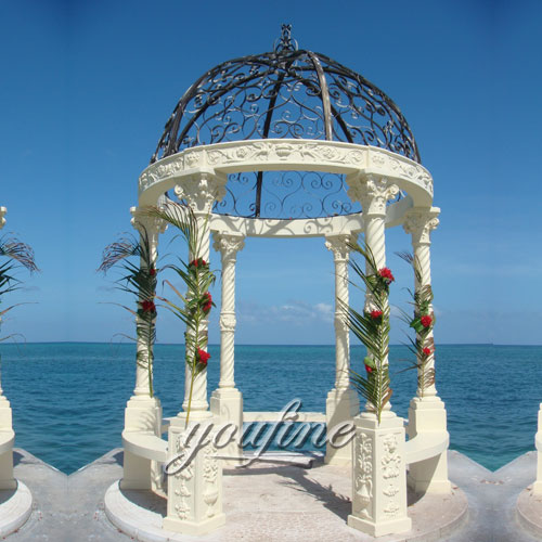 Outdoor decorative nature marble gazebo for sale